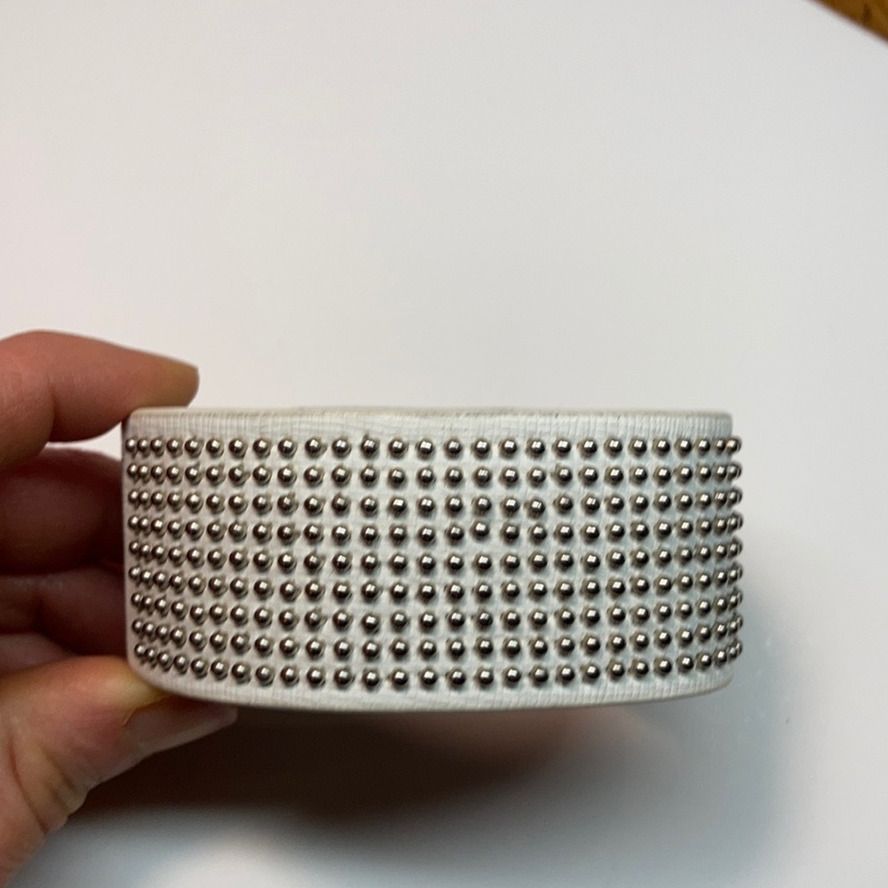 White Silver Studded Bracelet